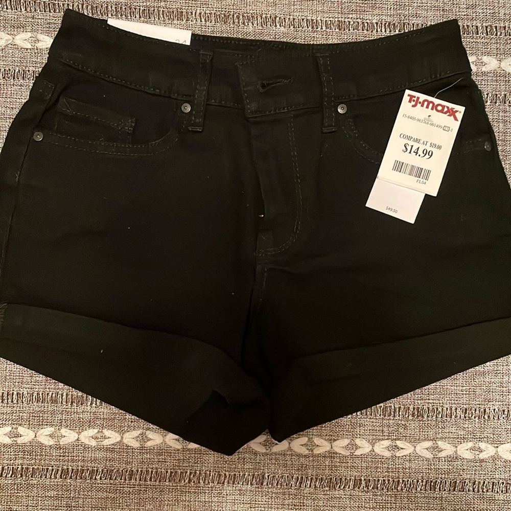 Black Jean Shorts Size 24